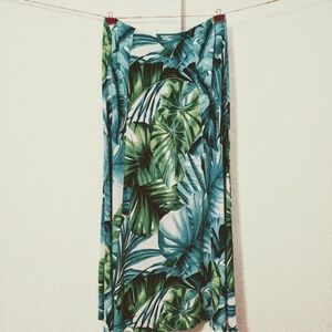 Tropical maxi skirt PLUS EARRINGS!